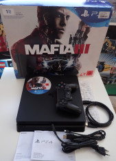 Consola Sony PS4 PlayStation 4 Slim 1Tb Mafia 3 ca noua in cutie garantie foto