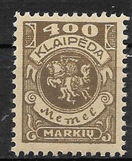 Memel 1923 MNH foto