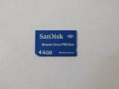 Card memorie SanDisk Memory Stick Pro Duo 4 Gb Magic gate foto