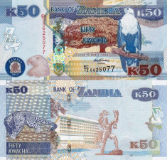 ZAMBIA 50 kwacha 2012 UNC!!! foto