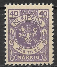 Memel 1923 MNH foto