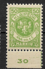 Memel 1923 MNH foto