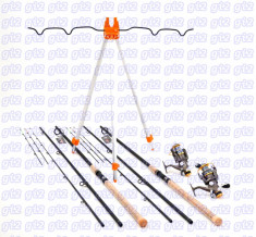 Kit feeder 2 lansete carbon WINDBLADE 3,9m ,2 mulinete COR 4000 SI RODPOD foto