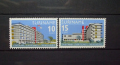 SURINAM 1966 - ARHITECTURA MODERNA HOTEL ARUBA, serie nestampilata, PT8 foto