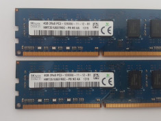 Kit 8 GB( 2 x 4 Gb ) HYNIX DDR 3 PC3-12800U 1600 MHz , Memorie PC Desktop foto