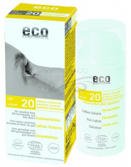 Lotiune fluida de protectie solara FPS20 cu goji si rodie 100 ml Eco Cosmetics foto