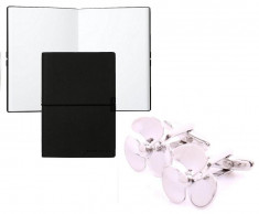 Set Butoni Borealy Elice si Note pad Black Hugo Boss foto