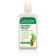 Apa de gura Jason cu tea tree si scortisoara pentru gingiile iritate 473 ml foto