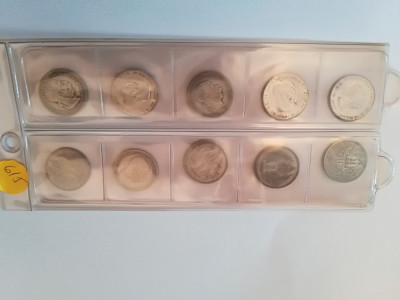 10 monede argint foto