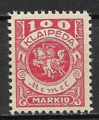 Memel 1923 MNH foto