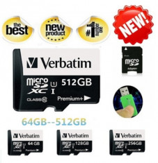 Card de memorie Verbatim microSDXC, 64GB, UHS, Class 10 + Adaptor + adaptor USB foto