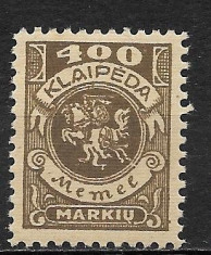 Memel 1923 MNH foto