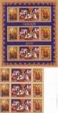 CRACIUN 2006 SERIE IN TRIPTIC + BLOC NEDANTELAT,NEUZAT,MNH,ROMANIA.