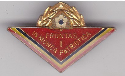 Insigna Fruntas in Munca Patriotica I foto