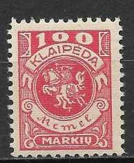 Memel 1923 MNH foto