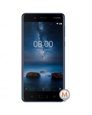 Nokia 8 Dual SIM 64GB with Clear Protective Case Polished Albastru foto