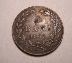 5 bani 1867 Watt foto