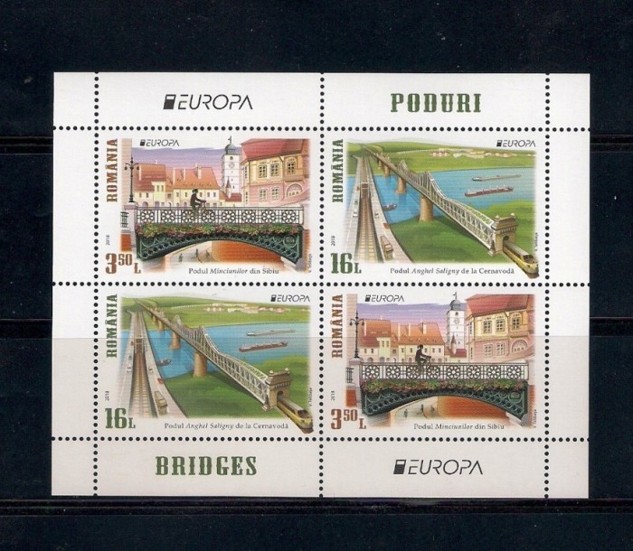 ROMANIA 2018 - PODURI (EUROPA 2018) - BLOC I, MNH - LP 2188a