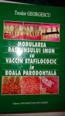 Modularea raspunsului imun cu vaccin stafilococic in boala parodontala 289pagini foto