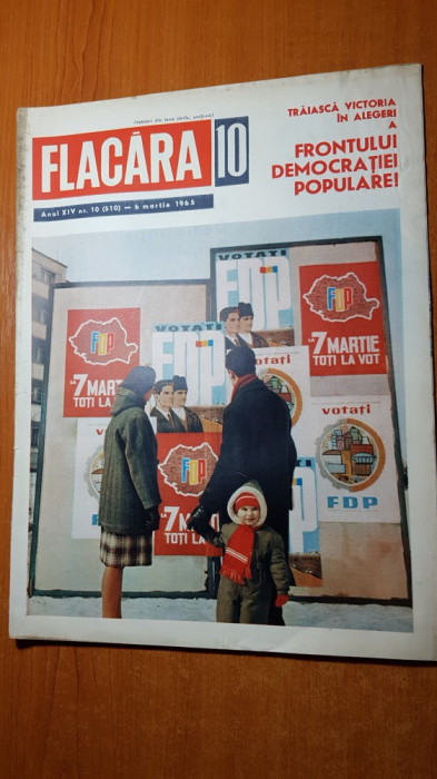 revista flacara 6 martie 1965-art. si foto-hunedoara,cartierul chibrit bucuresti