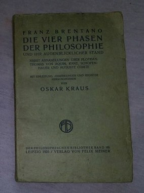 Die vier Phasen der Philosophie und... / F. Brentano prima editie 1926 foto