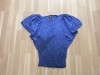Bluza, 1 curea (centura) cu fundita+dantela, 1 inel placat aur cu cristale, PRET SOC!, 39, Albastru