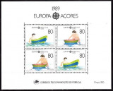 Portugalia-Azore 1989 - Europa cept bloc neuzat,perfecta stare(z), Nestampilat