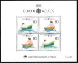 Portugalia-Azore 1989 - Europa cept bloc neuzat,perfecta stare(z), Nestampilat