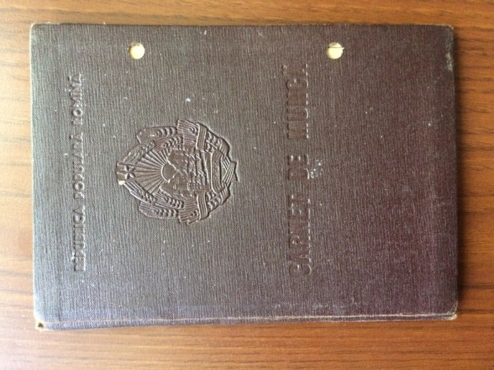 carnet de munca RPR republica populara romania 1959 CFR aprovizionare timisoara