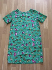 Rochie (bluza) matase BOOHOO, maneca scurta + inel placat cu aur in cadou