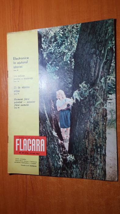 revista flacara 14 iulie 1962-articol si foto localitatea cotusca,jud. botosani