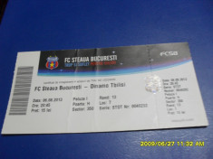 Bilet Steaua - Dinamo Tbilisi foto