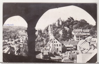 bnk cp Sighisoara - Vedere din turnul cu ceas - circulata foto