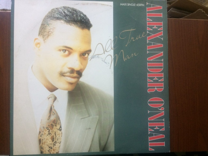 alexander o'neal all true man disc maxi single 12" vinyl muzica funk soul pop 1991 tabu records UK VG+