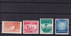 ROMANIA 1952 LP 329 UNIUNEA INTERNATIONALA A STUDENTILOR SERIE MNH foto