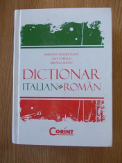 DICTIONAR ITALIAN-ROMAN- ADAMESTEANU- cartonata, 941 pagini foto