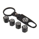 Set breloc si 4 capacele auto model pt VW VOLKSWAGEN negre