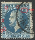 Cumpara ieftin EROARE-VARIETATE CAROL I- CU MICROSEMNE SPECIFICE SI HALO IN CADRU--PARIS 1872, Stampilat