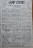 Cumpara ieftin Ziarul Observatorul ; Politic , national si literar , an 1 ,nr. 23 , Sibiu ,1878