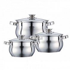 Set oale din inox cu capac 6 piese Peterhof PH15775 foto