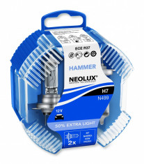 Set 2 becuri auto halogen pentru far Neolux 50% Extra Light H7 55W 12V foto