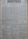 Cumpara ieftin Ziarul Observatorul ; Politic , national si literar , an 1 ,nr. 28 , Sibiu ,1878