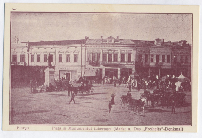 1336 - PLOIESTI, Market, Romania - old postcard - used - 1917