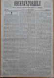 Ziarul Observatorul ; Politic , national si literar , an 1 ,nr. 18 , Sibiu ,1878