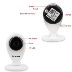 camera ip sricam sp009 wifi 720p h.264 onvif interior network lan wireless foto