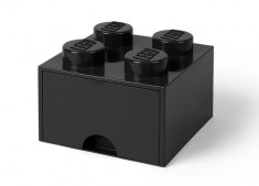 Cutie depozitare LEGO 2x2 cu sertar - Negru (40051733) foto