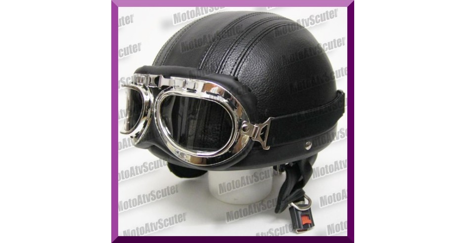 CASCA MOTO Chopper RETRO Vespa Piele | arhiva Okazii.ro