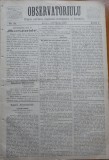 Cumpara ieftin Ziarul Observatorul ; Politic , national si literar , an 1 ,nr. 20 , Sibiu ,1878