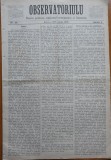 Ziarul Observatorul ; Politic , national si literar , an 1 ,nr. 24 , Sibiu ,1878