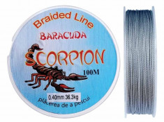 Fir textil Baracuda Scorpion Gri Rola 100 Metri Diametru 0,16 Rezistenta 9 kg foto